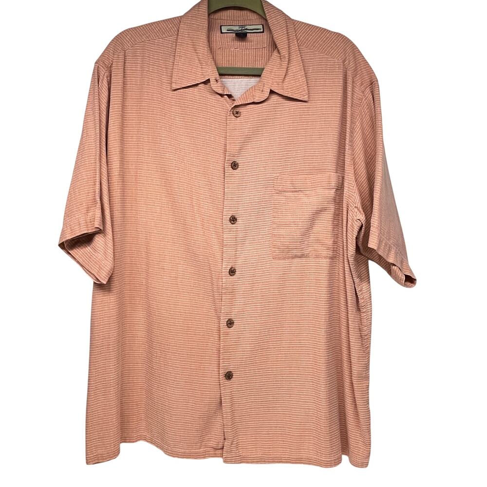 Vintage Tommy Bahama Camp Shirt Mens Size XL 100% Silk